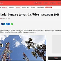 M&A: Imobilirio, banca e torres da Altice marcaram 2018